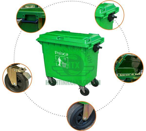 Kiểm tra và bảo quản các bộ phận của thùng rác nhựa HDPE 660 lít 