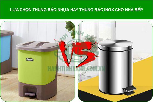luc chon thung rac nhua hay thung rac inox