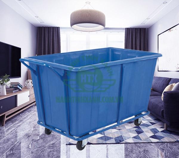 Xe đẩy thu gom đồ giặt ủi bằng nhựa HDPE