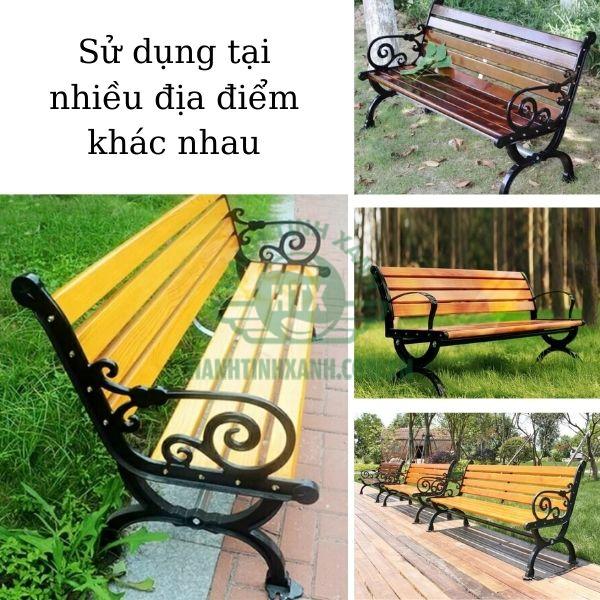 Mẫu ghế được sử dụng tại các công viên, khu phố đi bộ, khuôn viên, sân vườn,...