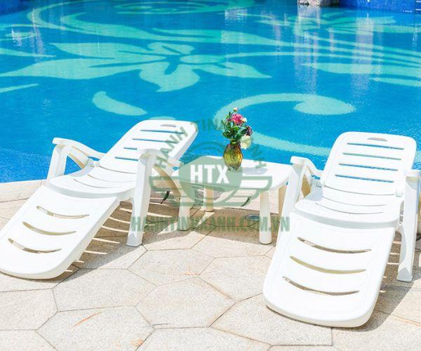 Ghế tắm nắng bể bơi bằng nhựa sử dụng cho đa đạng không gian