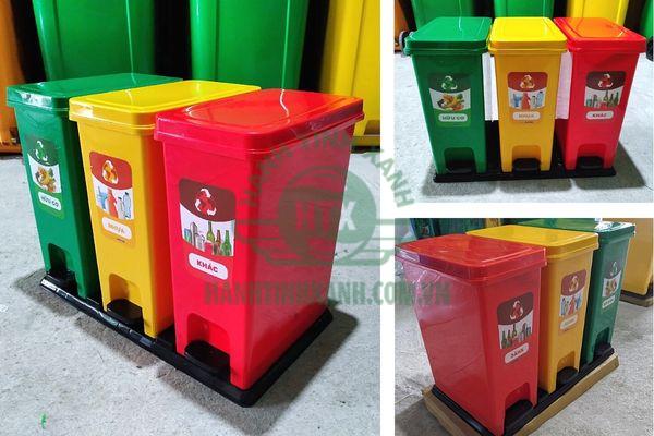Cung cấp thùng phân loại rác 3 màu Eco chính hãng, chất lượng