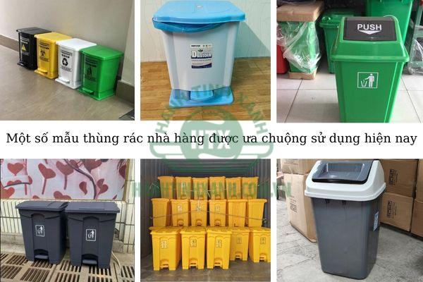 Mẫu thùng đựng rác được ưa chuộng sử dụng hiện nay