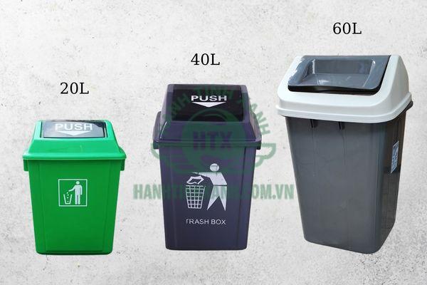 Thùng đựng rác nắp bật có thiết kế đa dạng dung tích