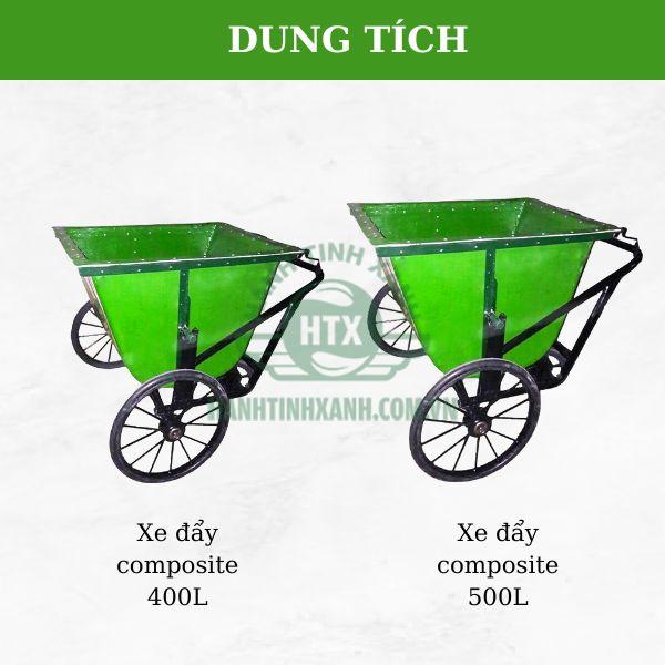 Xe đẩy rác có dung tích 400l và 500l dễ dàng lựa chọn