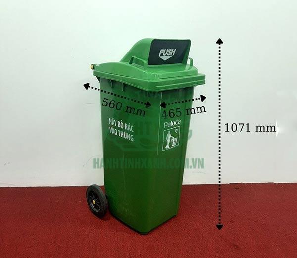 Kích thước thùng đựng rác Paloca
