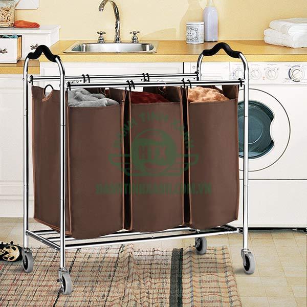 Mẫu xe giặt là 3 ngăn giúp phân loại đồ dễ dàng