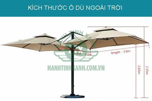 Dù đôi che nắng và kích thước bạn tham khảo