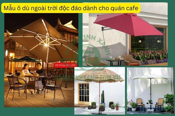 Tổng hợp các mẫu ô dù ngoài trời độc đáo dành cho quán cafe