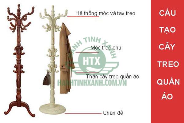 Tìm hiểu về cấu tạo cây treo quần áo đứng