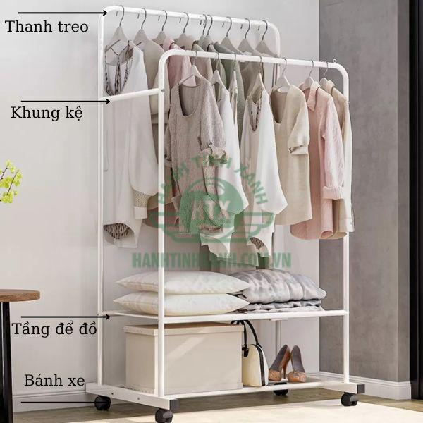 Chi tiết các bộ phận cấu thành giá treo quần áo đa năng