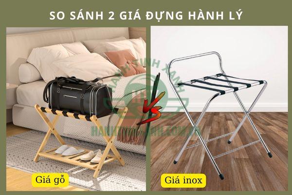 Cùng so sánh và chọn mua giữa giá gỗ và giá inox đựng hành lý