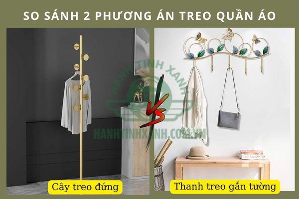 Bạn chọn thanh treo quần áo đính tường hay cây treo đứng?