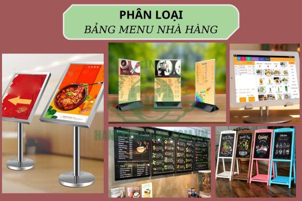 Bạn chọn bảng menu nào cho nhà hàng?