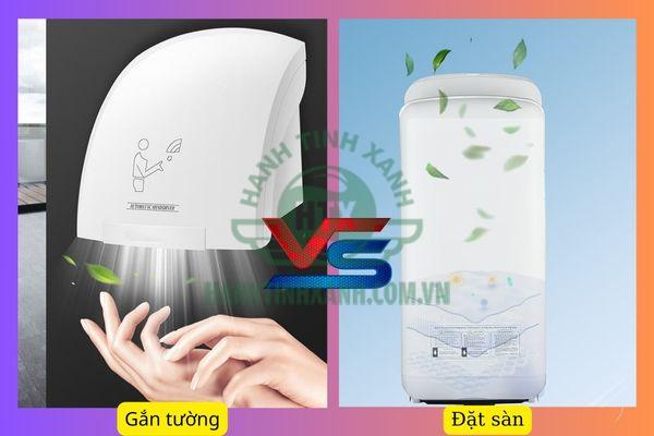 So sánh máy hơ tay tự động gắn tường và đặt sàn