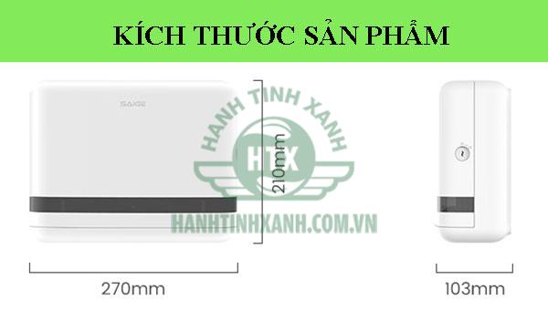 Chi tiết kích thước hộp đựng giấy vệ sinh