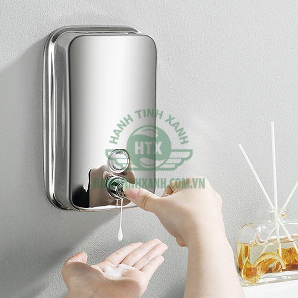 Mẫu bình inox treo tường đựng dung dịch nước xà phòng