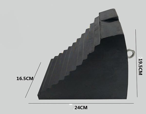 Kích thước cục chặn bánh xe di động có quai cầm