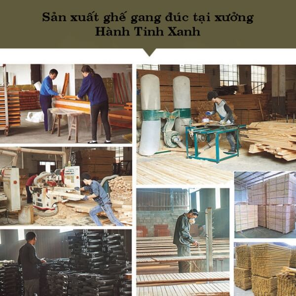 Hình ảnh ghế gang đúc tại kho Hành Tinh Xanh