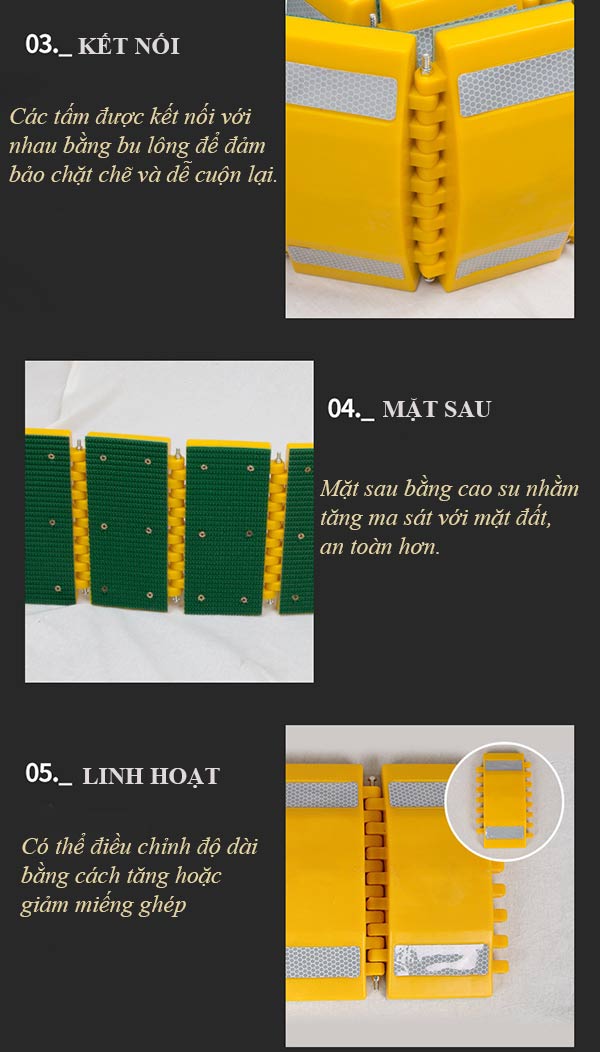 Khám phá các đặc điểm thiết kế của gờ giảm tốc