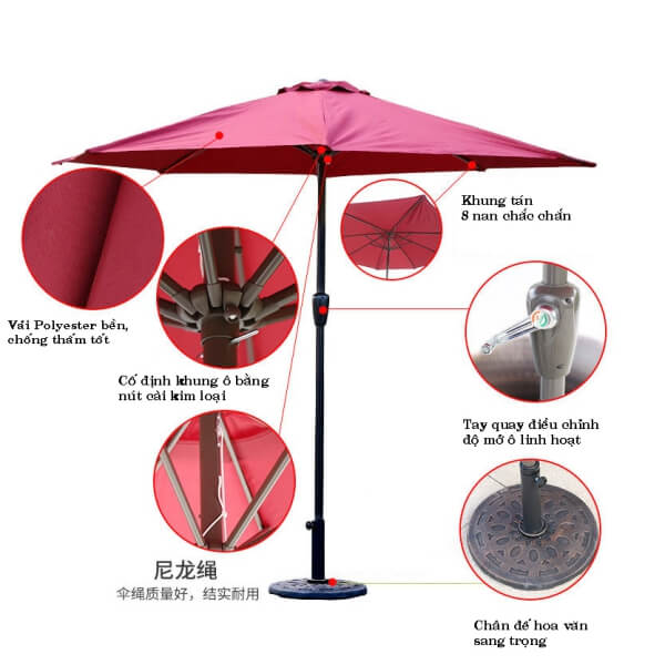 Đặc điểm nổi bật của dù chính tâm tròn