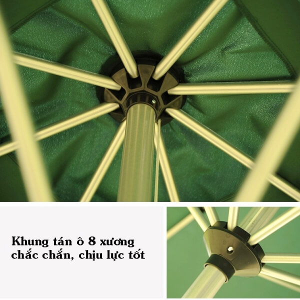 Khung dù chất liệu hợp kim chắc chắn