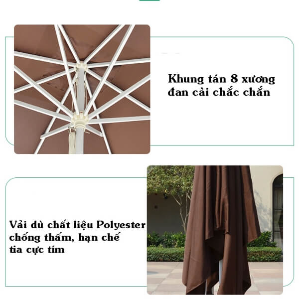 Ô đứng tâm vuông làm từ chất liệu cao cấp
