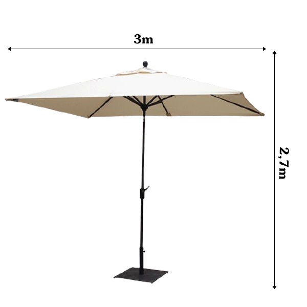 Kích thước của ô dù ngoài trời chính tâm vuông