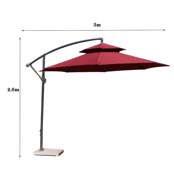 Kích thước dù lệch tâm tròn 3m