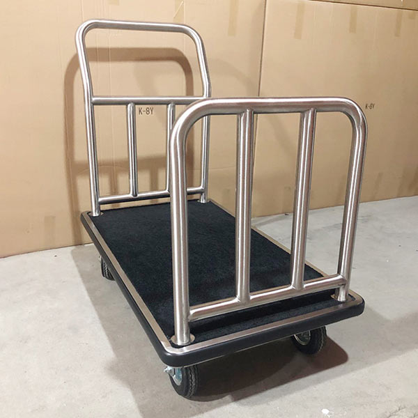 Hình ảnh mẫu xe vận chuyển vali bằng inox được lắp đặt tại kho