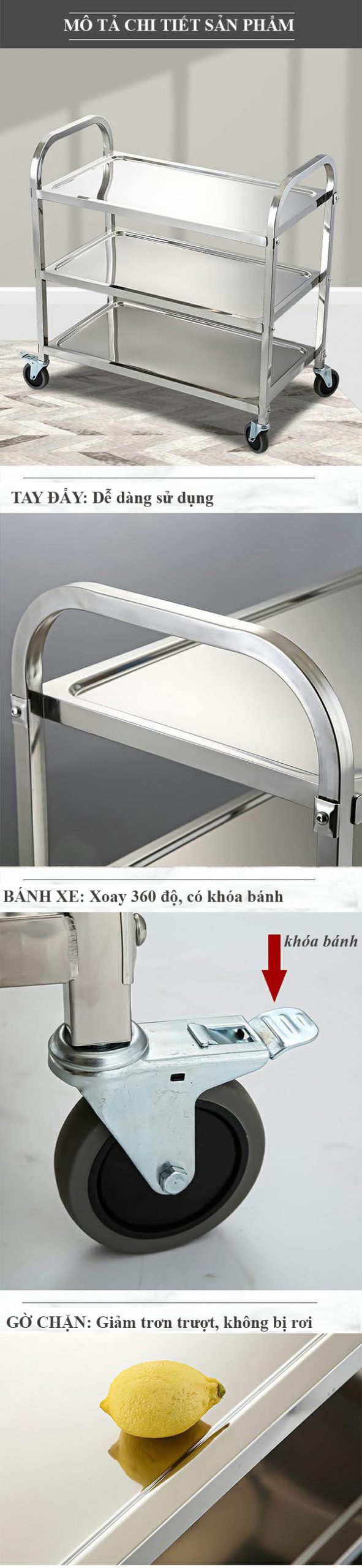 Mô tả chi tiết mọi bộ phận sản phẩm