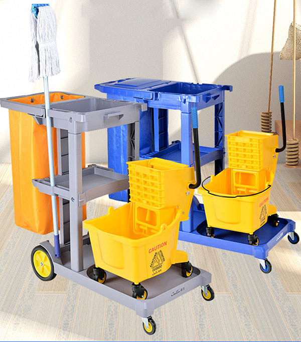 Chiếc xe giúp công việc dọn dẹp của nhân viên vệ sinh trở nên đơn giản hơn