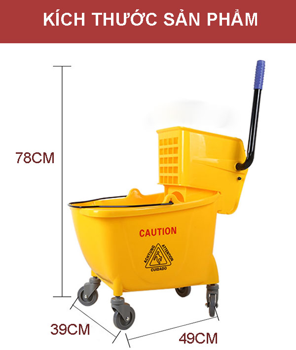 Thông số xe vắt móp lau nhà 36 lít
