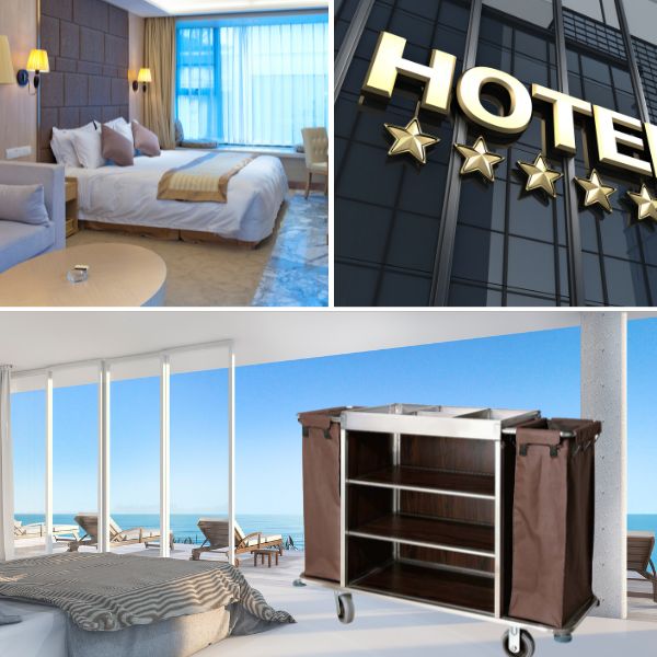 Các khách sạn, resort có lượng phòng lớn cần sử dụng xe trolley làm buồng