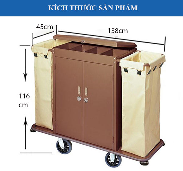 Kích thước xe đẩy buồng phòng