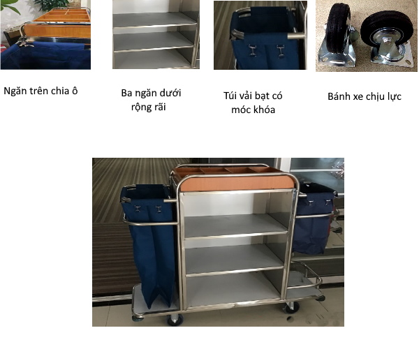 Xe trolley làm buồng có nhiều đặc điểm ưu việt