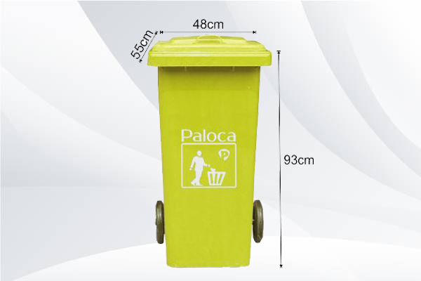 Chi tiết kích thước thùng rác nhựa 120 lít