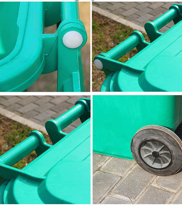 Chi tiết từng bộ phận của thùng rác lớn 240 lít chất liêu composite