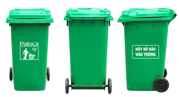 Thùng rác nhựa 240 lít chính hãng Paloca