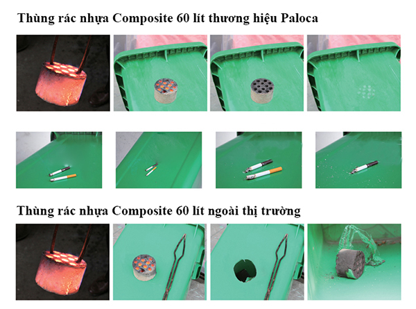 Thùng rác nhựa composite 60L Paloca