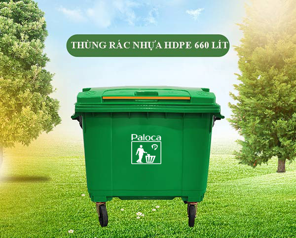 Thùng rác nhựa công cộng cỡ lớn 660L