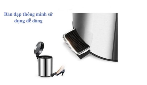 Thiết kế bàn đạp chân giúp bỏ rác không cần chạm tay