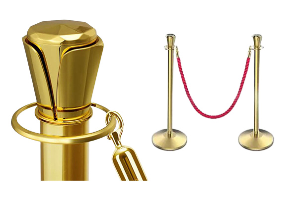 Mẫu cột chắn inox mạ vàng