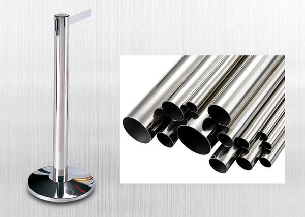 Trụ của cột chắn bằng inox trắng 201