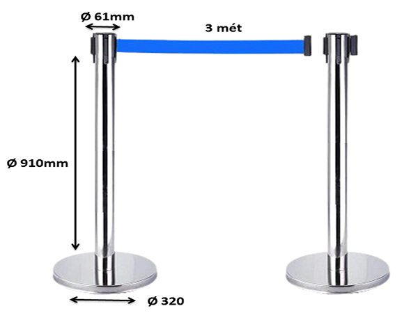 Cột chắn dây xanh 3m chất lượng cao