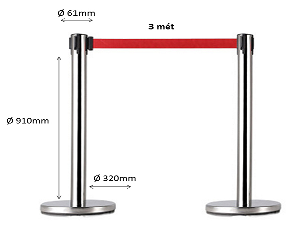 Cột chắn dây do 3m chất lượng nhất