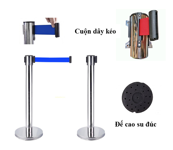 Rào chắn inox dây kéo giá rẻ