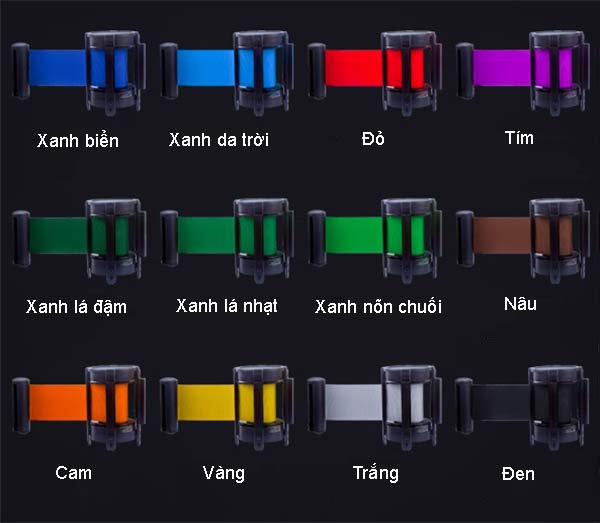 Bộ màu sắc dây cột chắn vô cùng đa dạng
