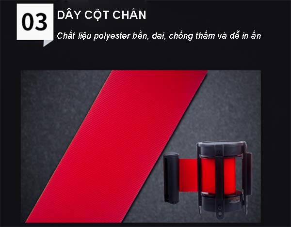 Dây cột chắn màu sắc đẹp, chất liệu tốt