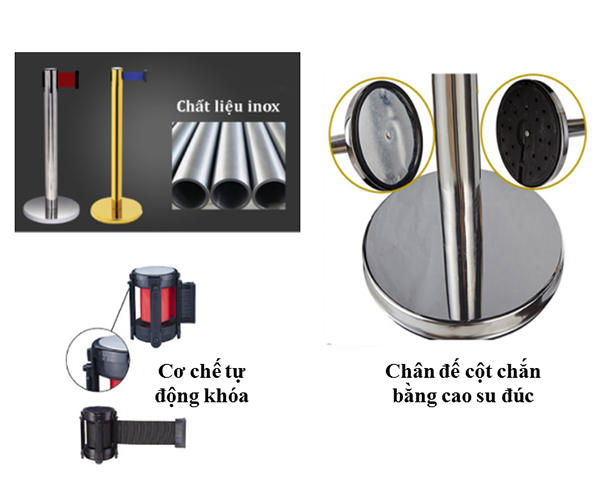 Cấu tạo cột inox dây căng